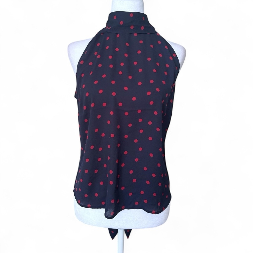 Tommy Hilfiger Navy top with Red Polka Dots New With Tags Small